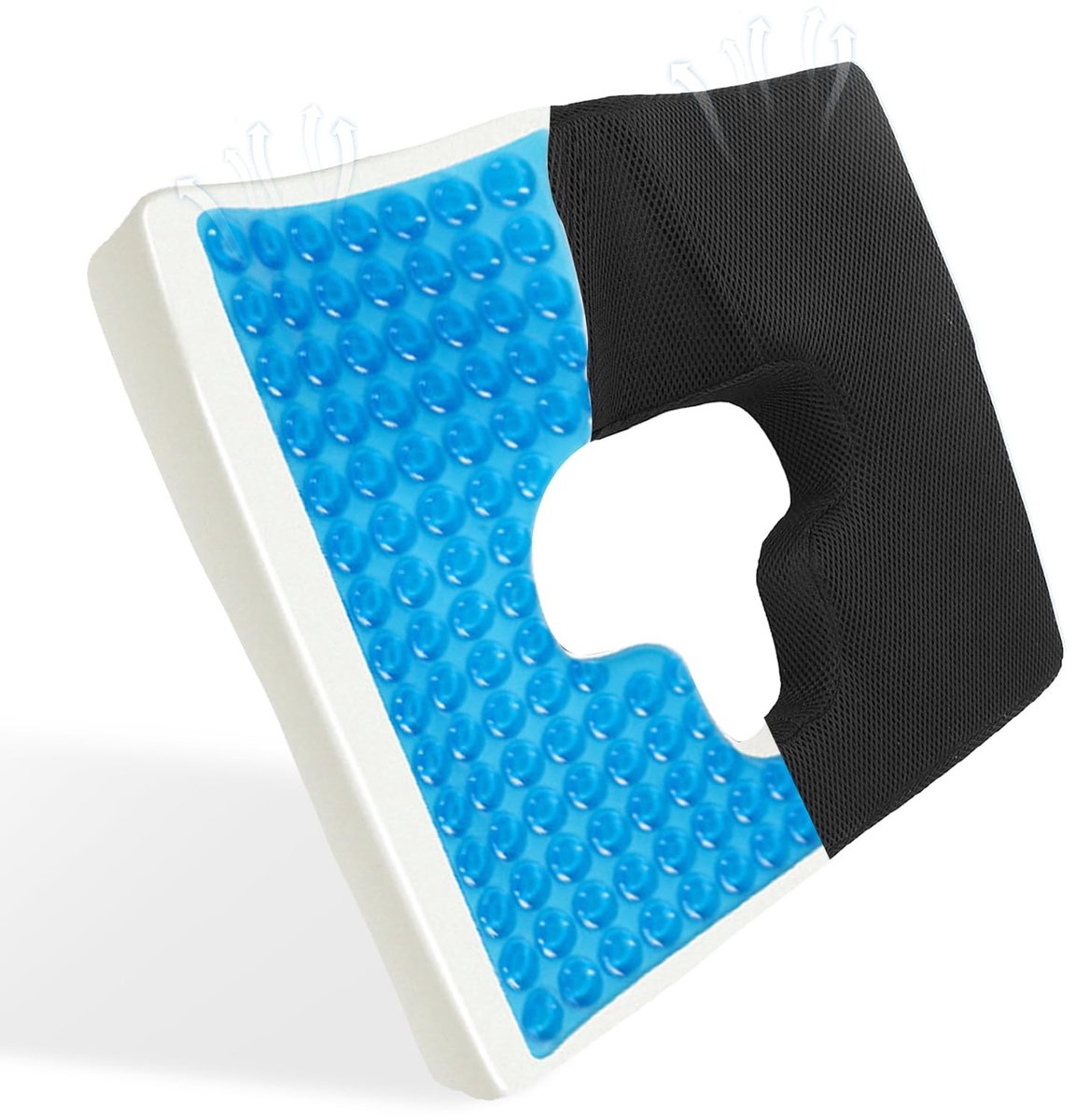 Omgoods - Ergonomisch Anti-decubitus Kussen van Traagschuim en Gel