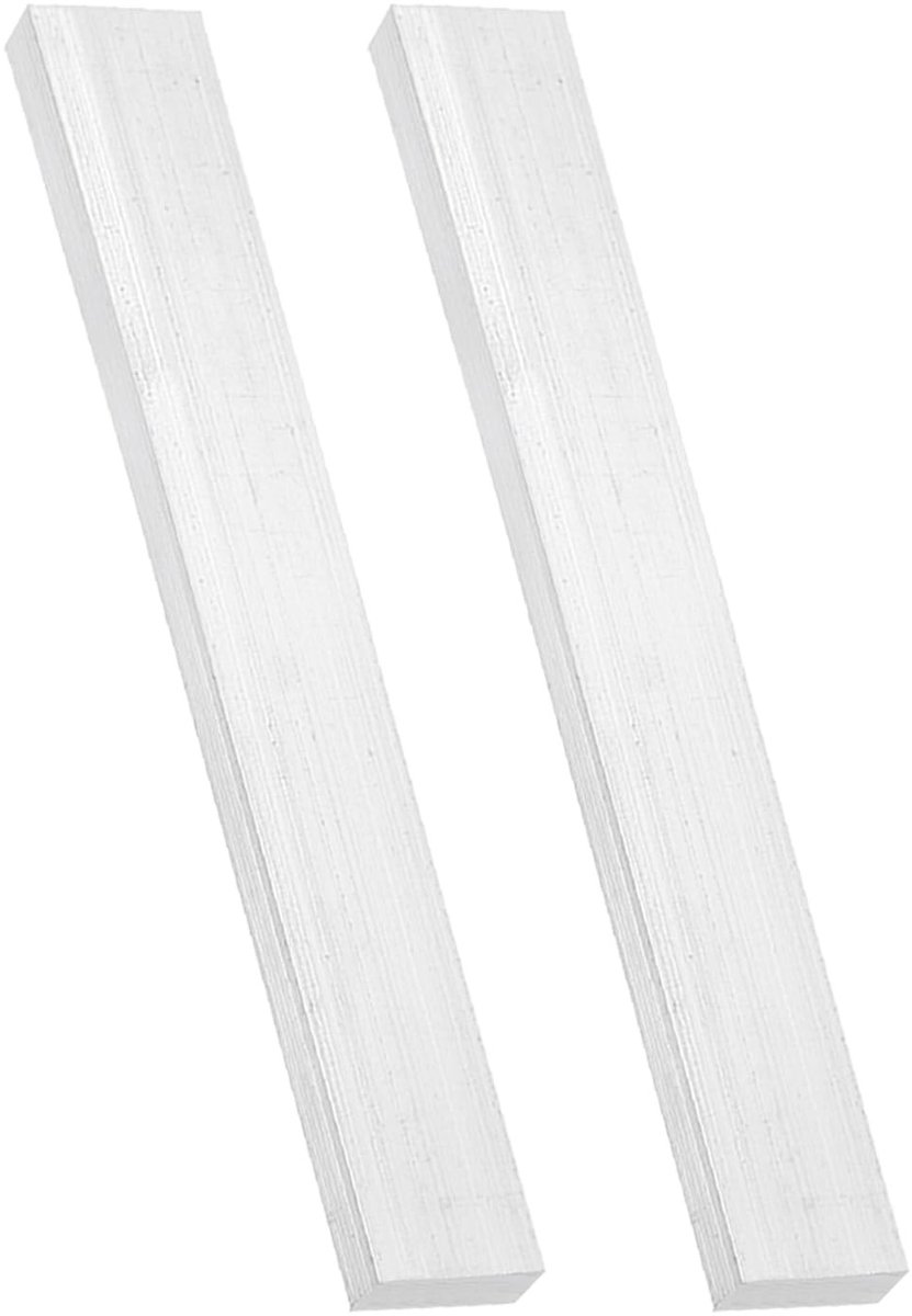 Omgoods - Vierkante Aluminium Platte Stang 2 Stuks - 3/8 inch Dikte, 1-3/16 inch Breedte, 20 inch Lengte