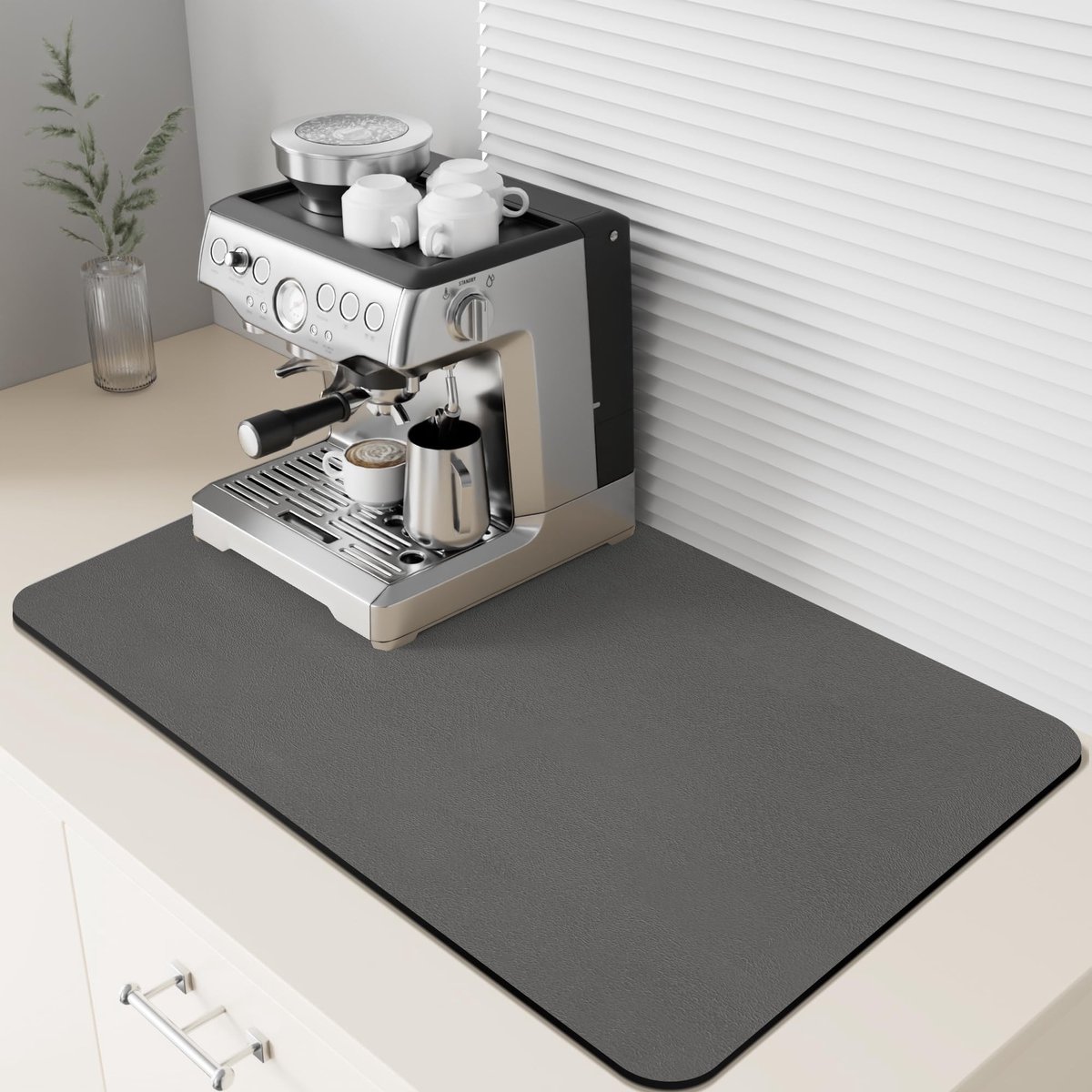 Omgoods - Koffiemat met Rubberonderkant - 40 x 50 cm, Absorberende Droogmat