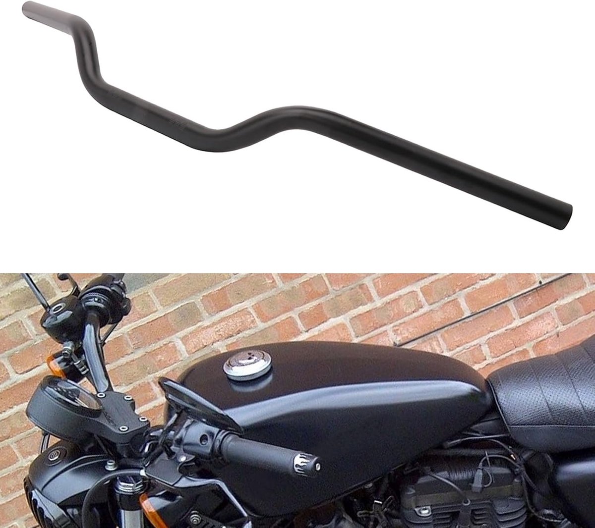 7/8 "22 MM Stuur Drag Tracker Handvat Bars Universele Voor Sportster XL 883 1200 Dyna Bobber Custom Chopper Softail Euro Stijl Zwart