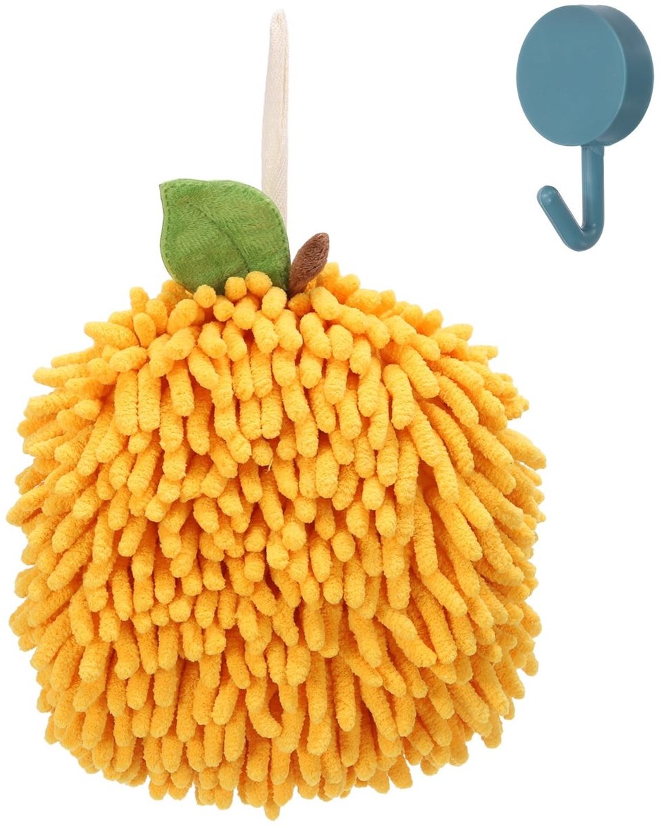 Omgoods - Fuzzy Ball Chenille Handdoek - Zacht en Sneldrogend met Ophangbanden