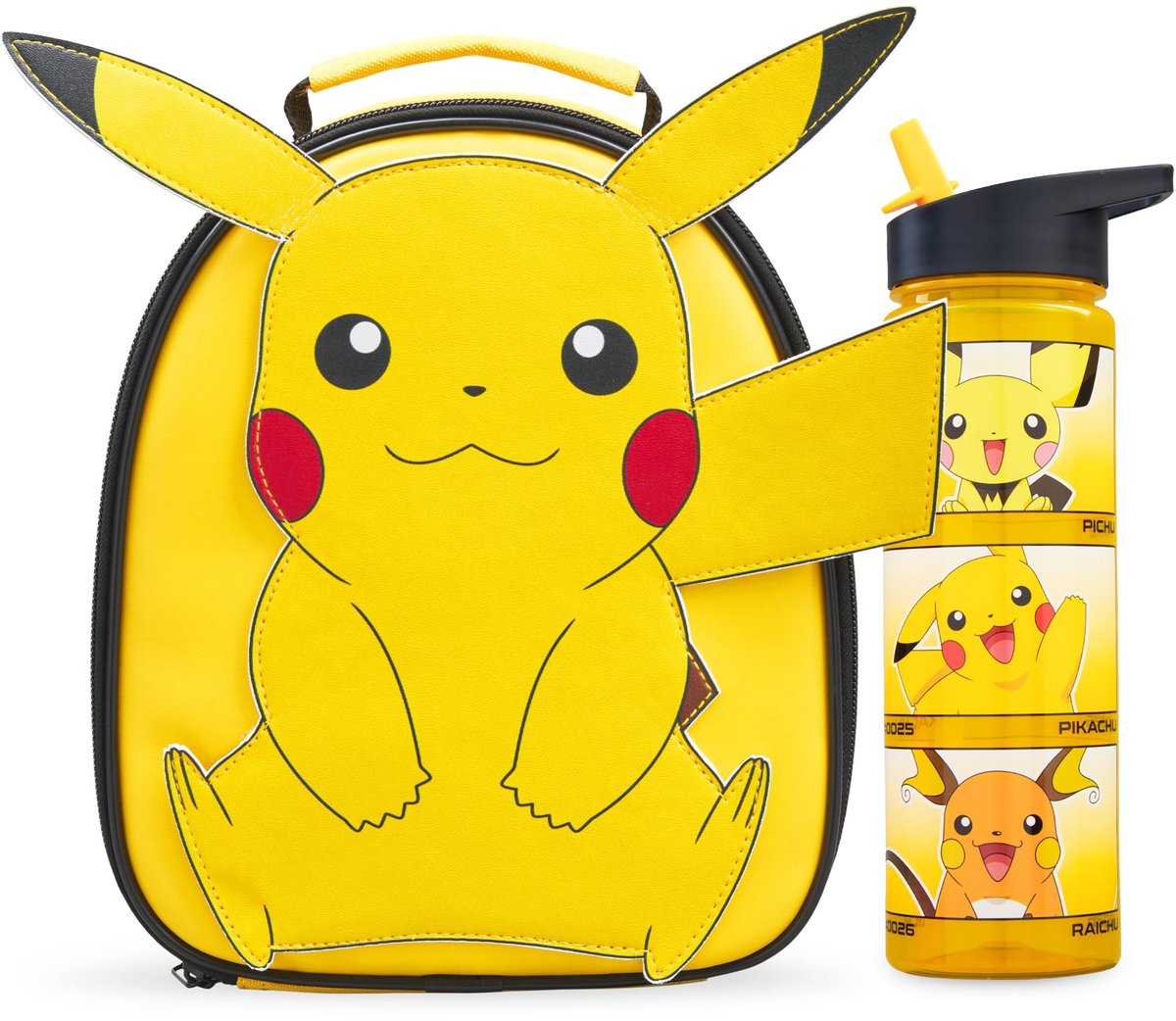 Omgoods - 2-delige Lunchtas en Waterfles Set in Pikachu Ontwerp