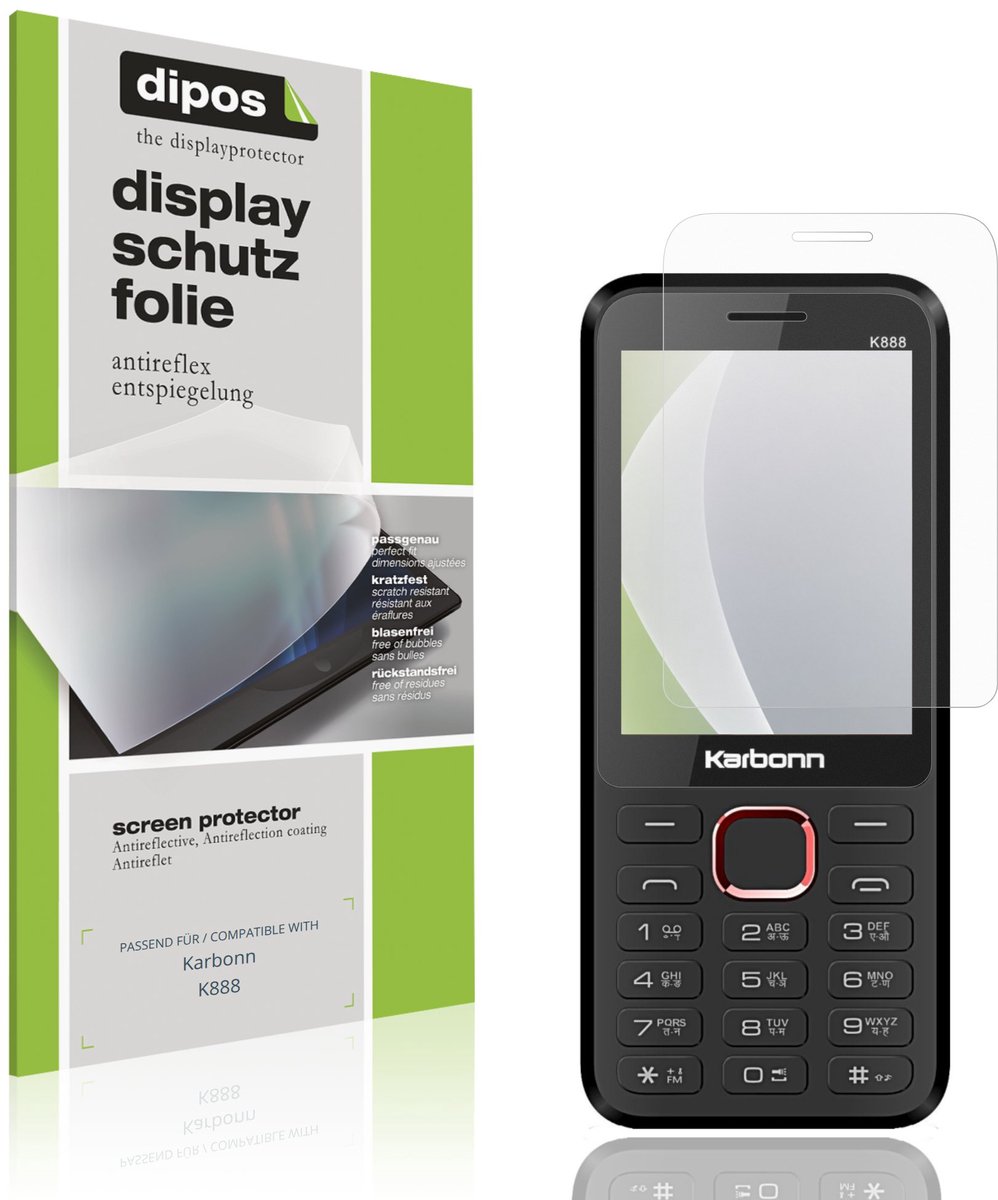 dipos – 4x Matte Beschermfolie geschikt voor Karbonn K888 | Krasbestendige & antireflecterende Screenprotector Ultra-Thin