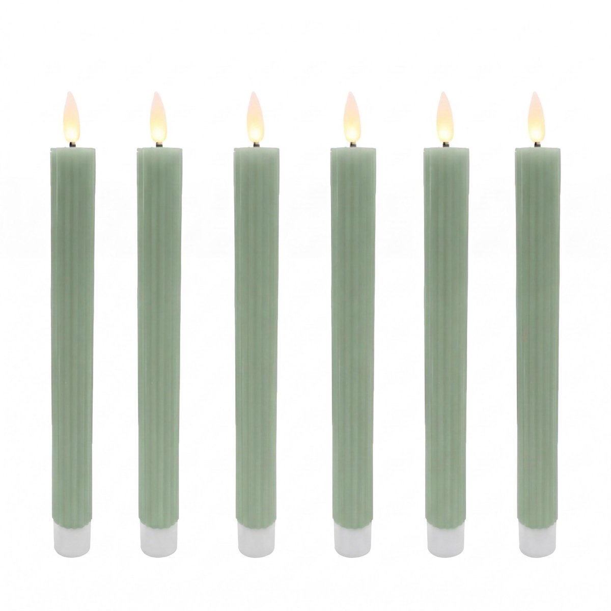 Omgoods - Set van 6 LED Stick Kaarsen met Flickering Flame - Flameless Wax