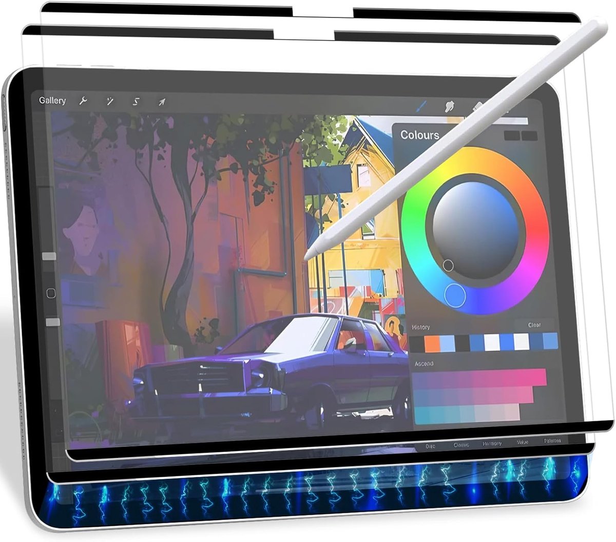 2 stuks papieren magneetfolie voor iPad A16 11e generatie/10e generatie (11/10,9 inch, 2025/2022), beschermfolie, mat, papierfolie, displayfolie, afneembaar en herbruikbaar