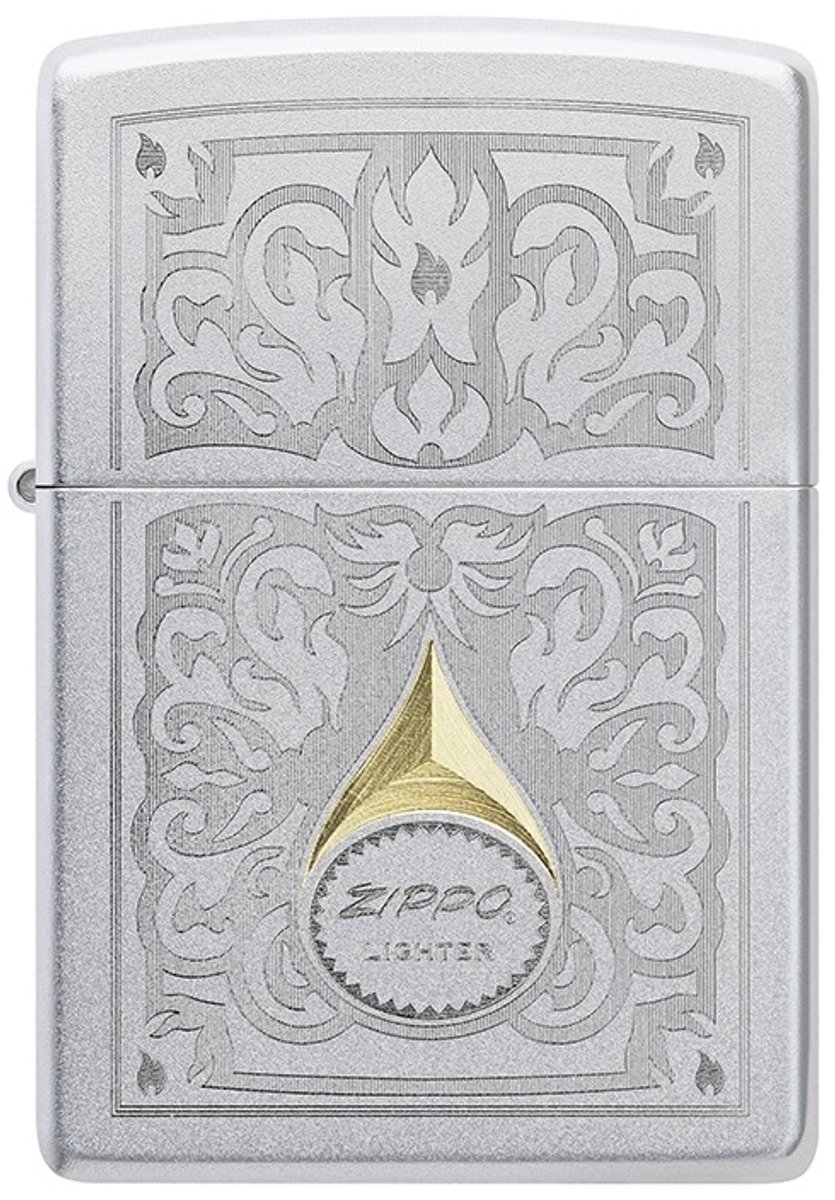 Zippo aansteker - design satin chrome