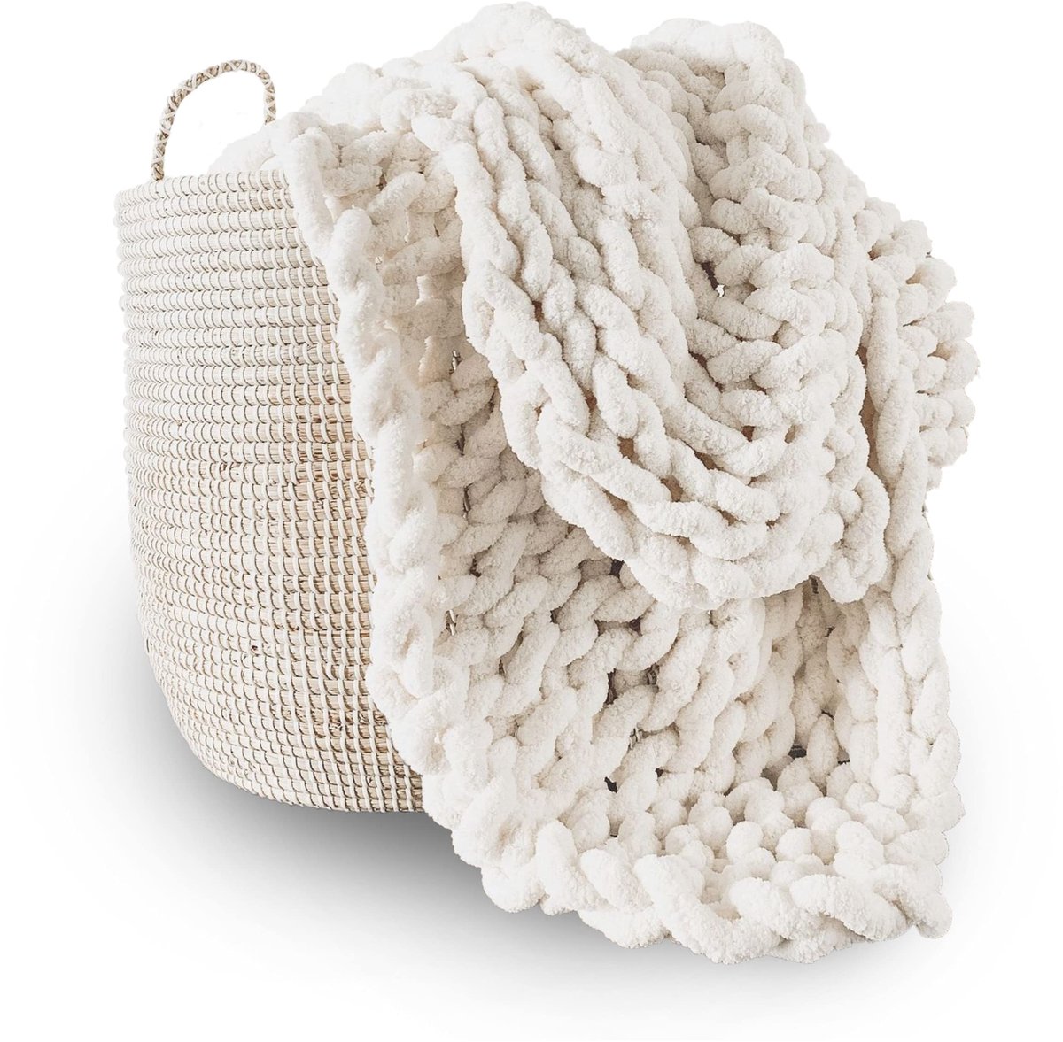 Omgoods - Chunky Knit Blanket - 100% Handgemaakt met Jumbo Chenille Garens