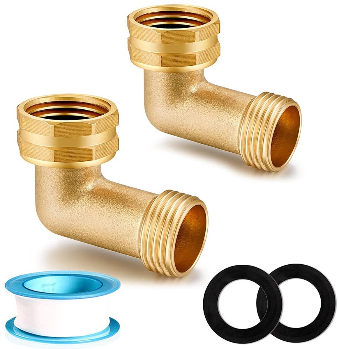 Omgoods - 90 Graden Tuinslang Elbow Connector van Messing