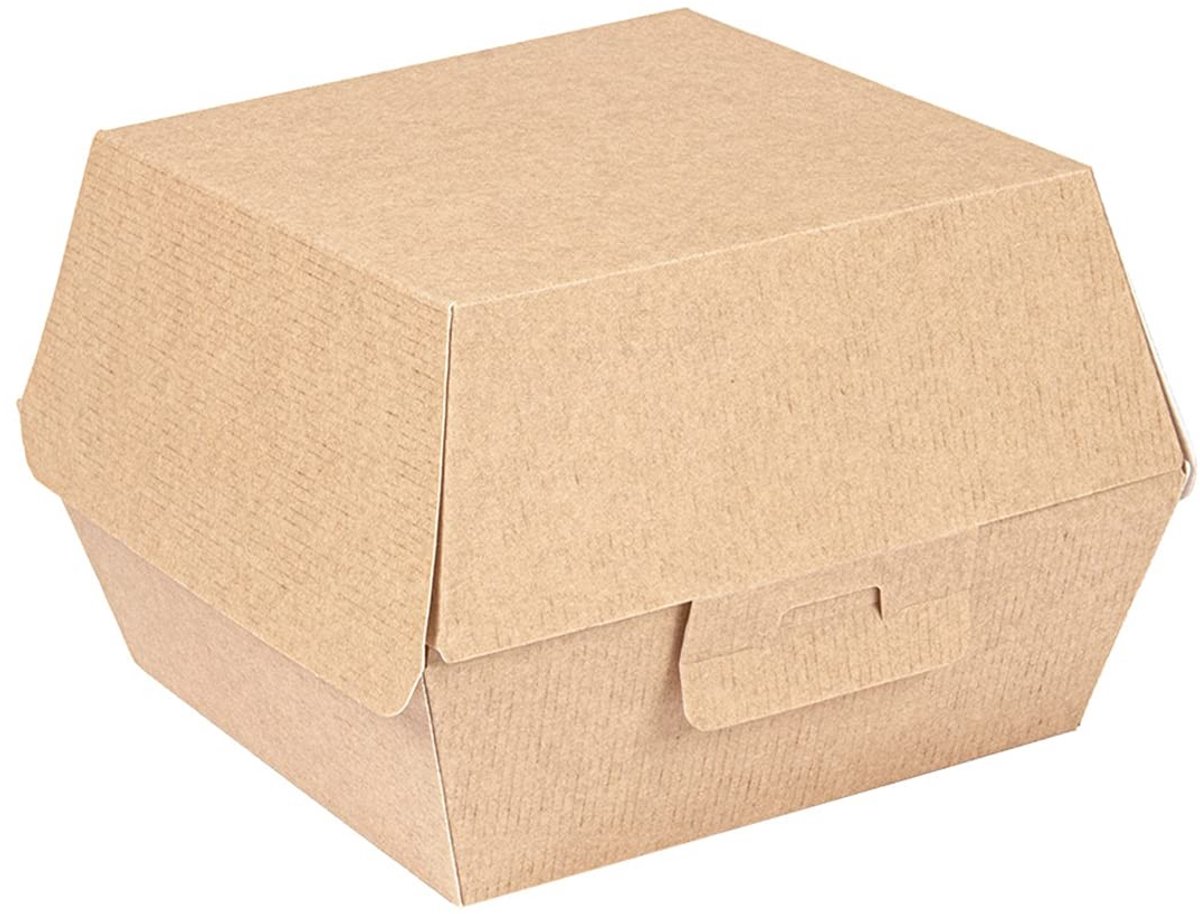 Omgoods - 50 Stuks Hamburgerdozen Nano-Micro Karton - Biologisch Afbreekbaar en Sterk