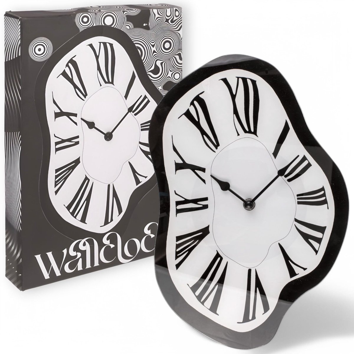 Omgoods - Surrealistische Wandklok 'Melting Time', Creatief Glasontwerp, Stil en Analoog