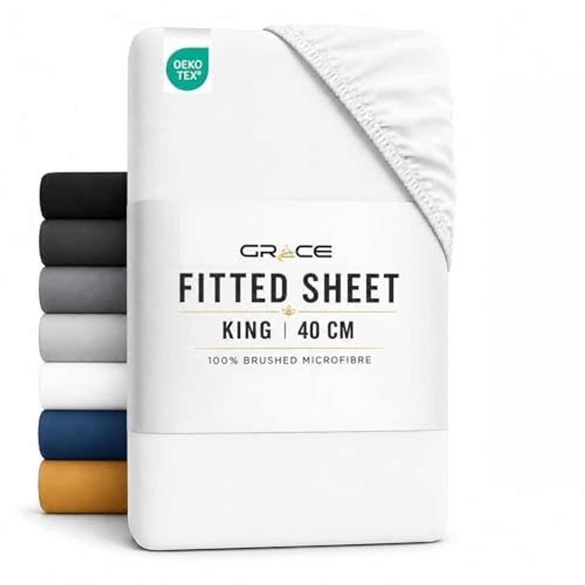 Omgoods - Single Fitted Sheet - Diep Fitted Sheet 16" Wit