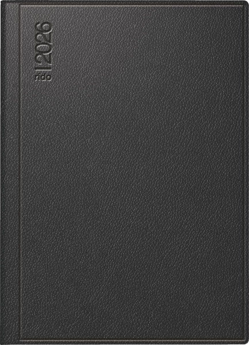 Omgoods - Pocket Diary Mod Technik 2026 - Luxe A6 Agenda in Zwart Leer
