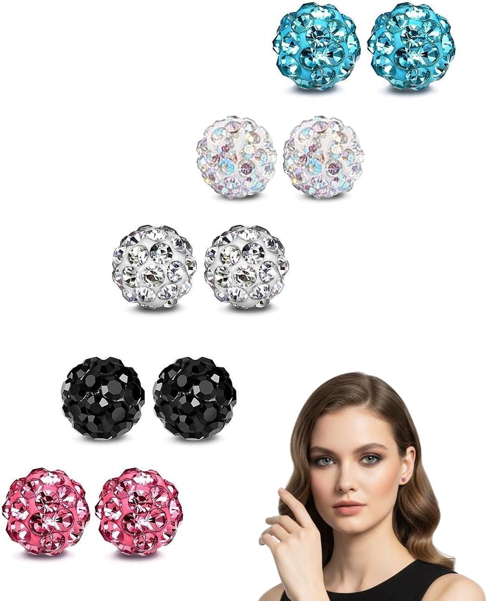 10 Stück Piercing Kugel Gewinde Chirurgenstahl Ersatzkugel Glitzer Piercing Ohr Septum Zange Nasenring Bauchnabelpiercing Kugel