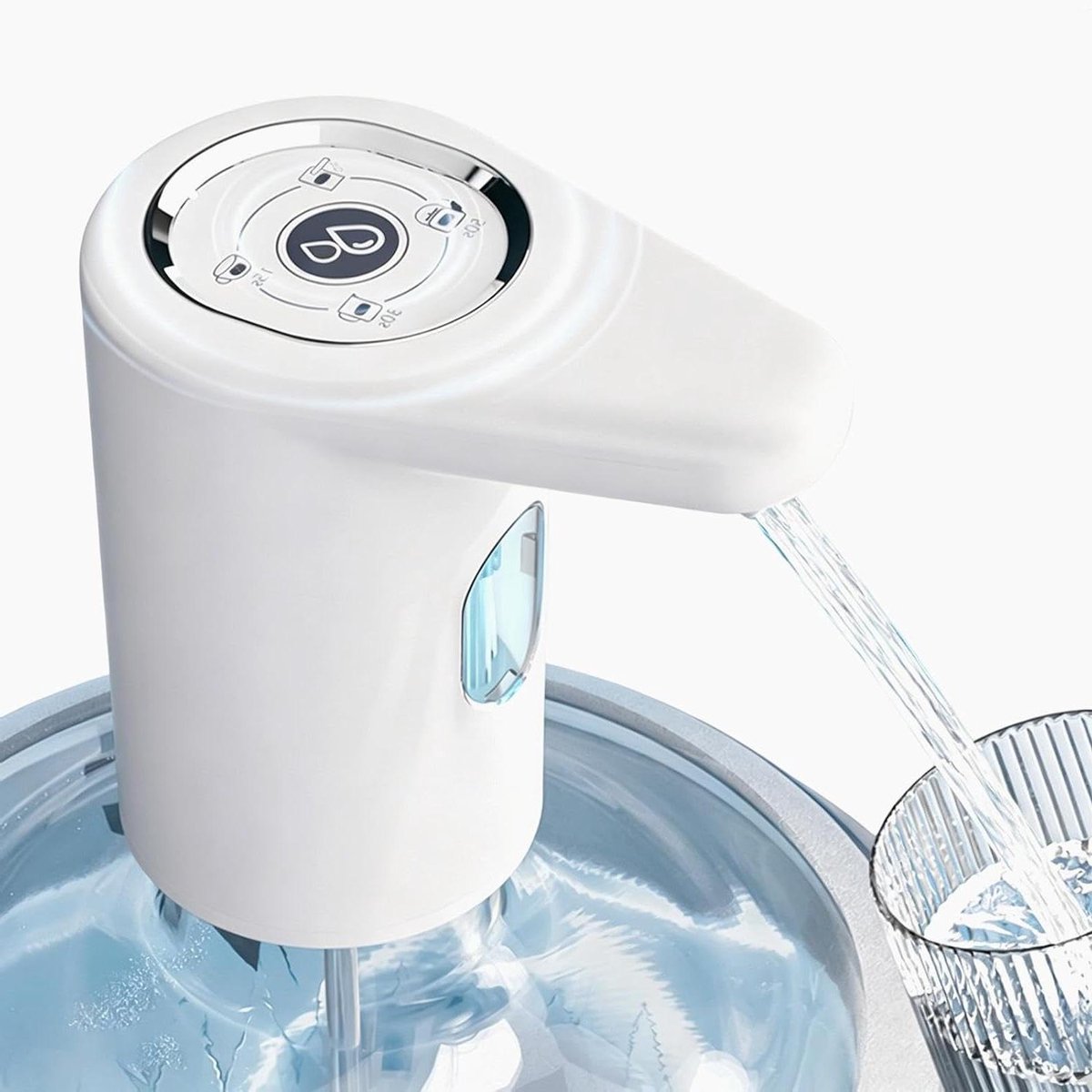 Waterpomp voor Waterkannen - Elektrische Dispenser - Water Tappen - Dubbel Pomp Mechanisme - 134 x 77 cm - Wit