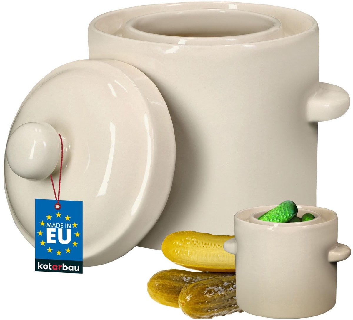 Omgoods - Sauerkraut Fermentatiepot - 1.8L Aardewerk