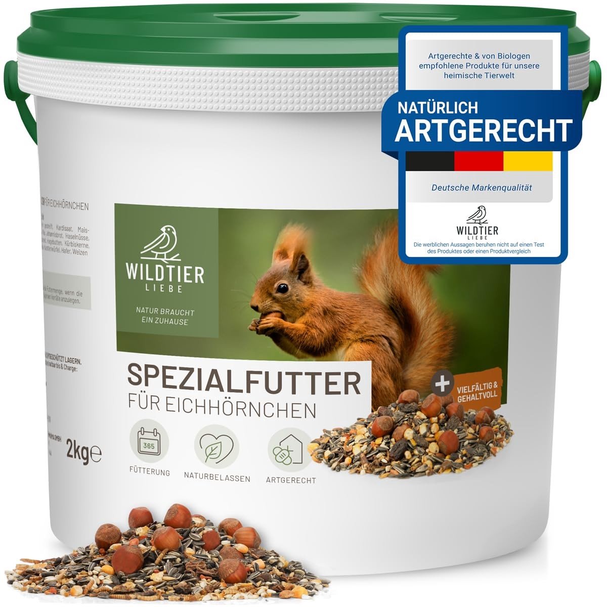 Omgoods - Eekhoornvoer 2kg voor Eekhoorns en Streepeekhoorns