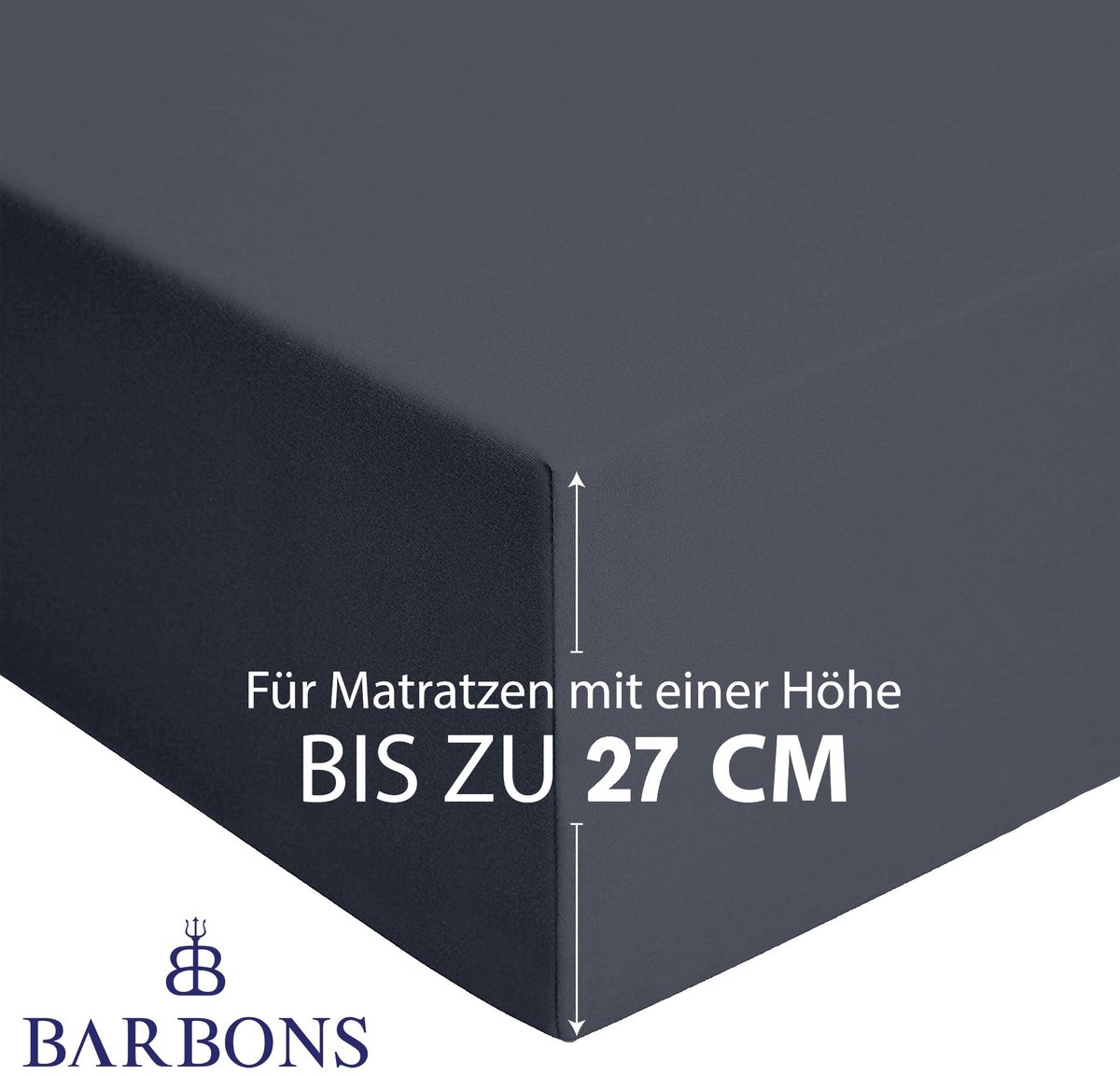 Omgoods - Fitted Sheet 160x200cm 100% Cotton - Oeko-Tex Gecontroleerd, Donkergrijs