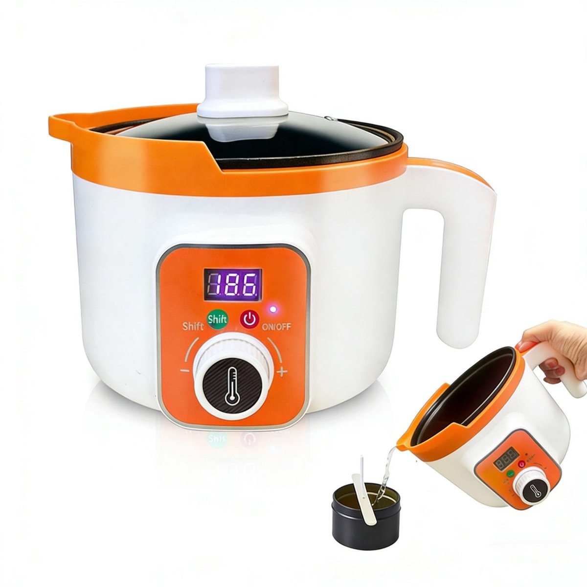 Omgoods - Elektrische Wax Smeltpot met LED Display - Digitale Kaarsenmaker
