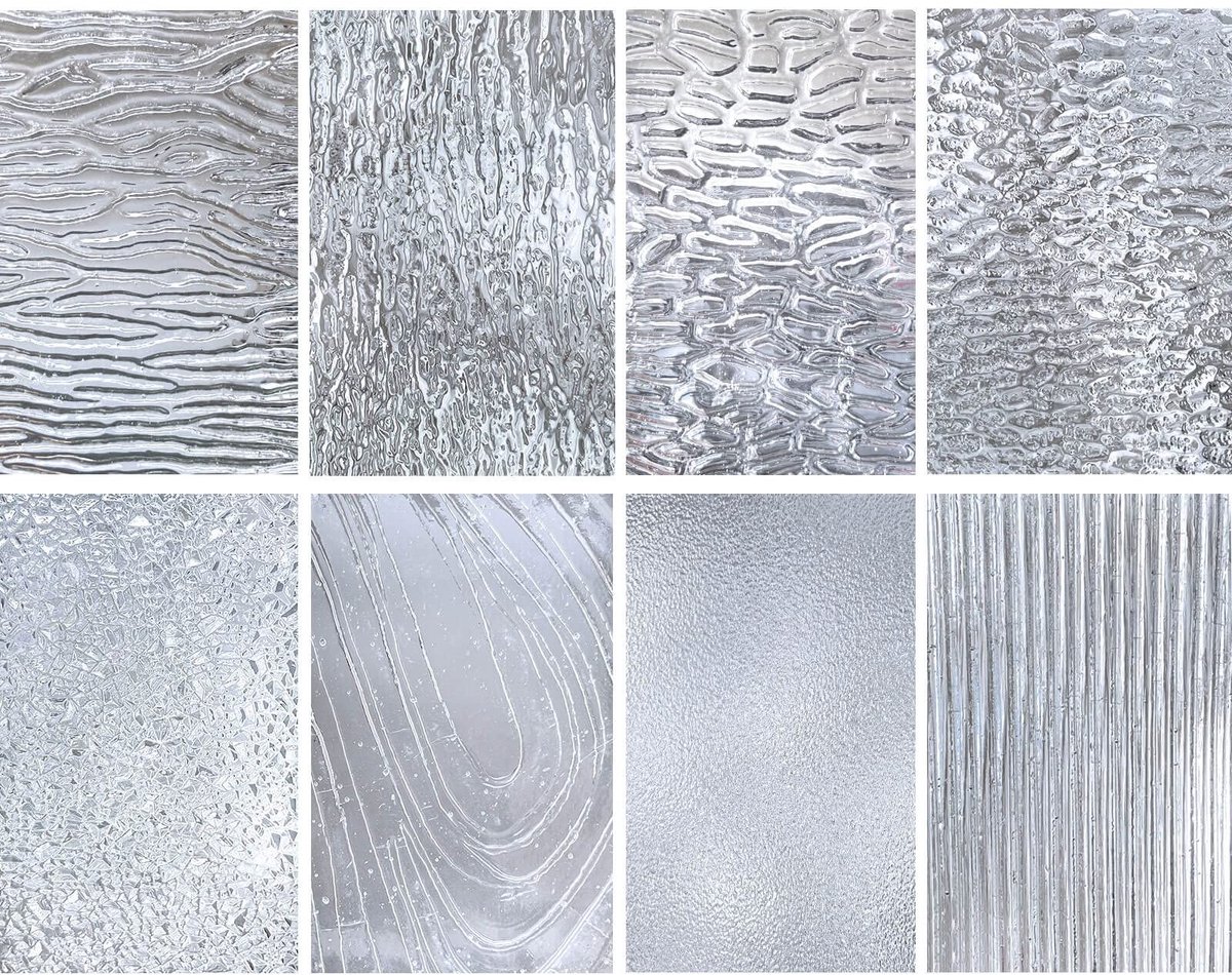 Omgoods - Textured Clear Stained Glass - 8 Stukken