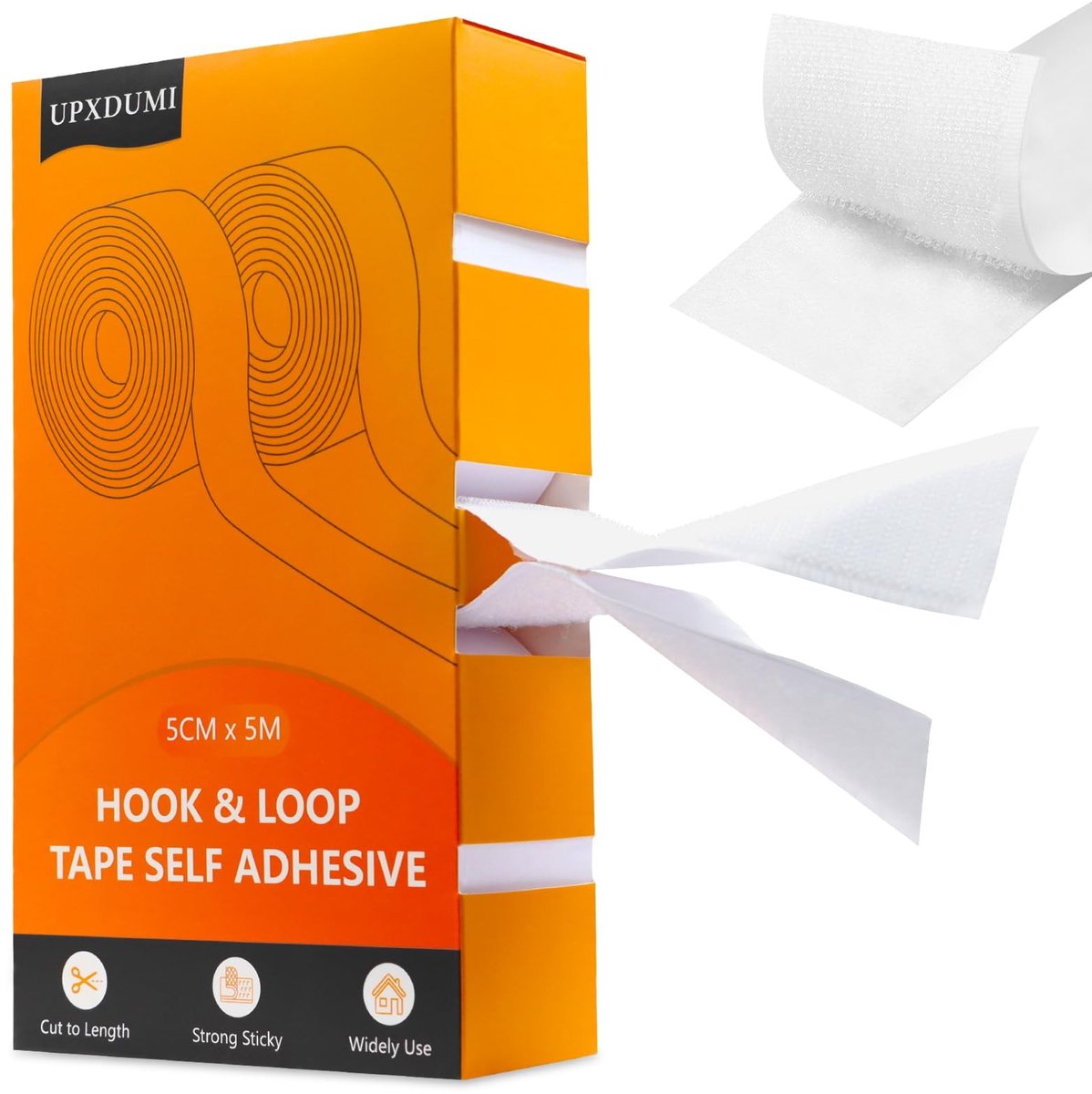 Omgoods - Hook and Loop Tape 50mm x 5m - Sterke Zelfklevende Strips voor Diverse Toepassingen