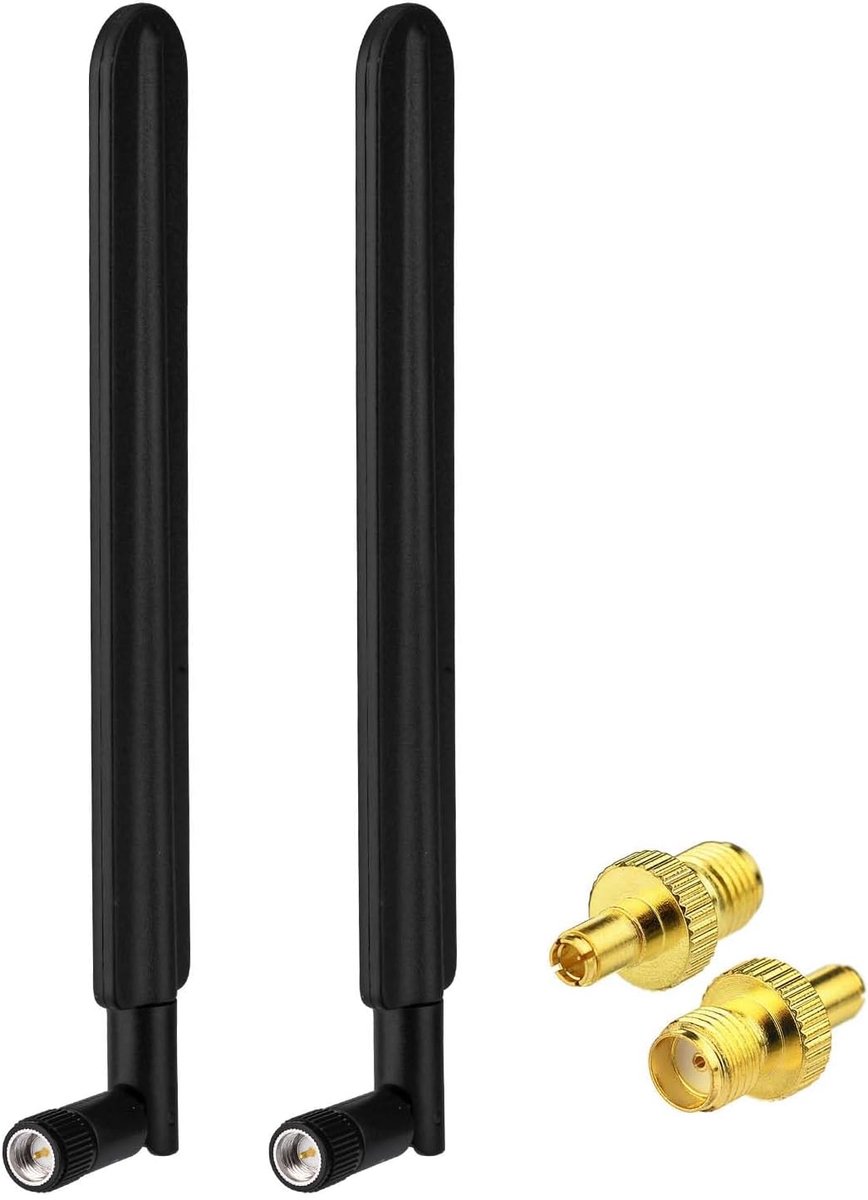 5G 4G LTE cellulaire antenne 600-4900 MHz, 2dBi, SMA/TS9 stekker | Omnidirectioneel voor 5G/LTE-router, CPE, hotspot, modem, gateway en IoT-apparaten, 2 stuks