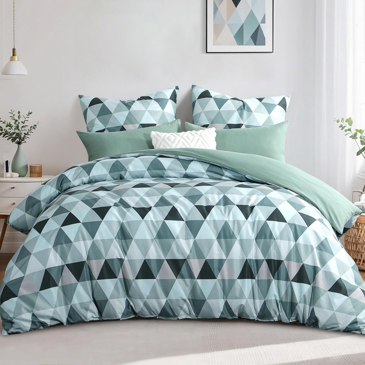 Omgoods - 3-Piece Microfibre Duvet Cover Set 200x220 cm met Kussenslopen
