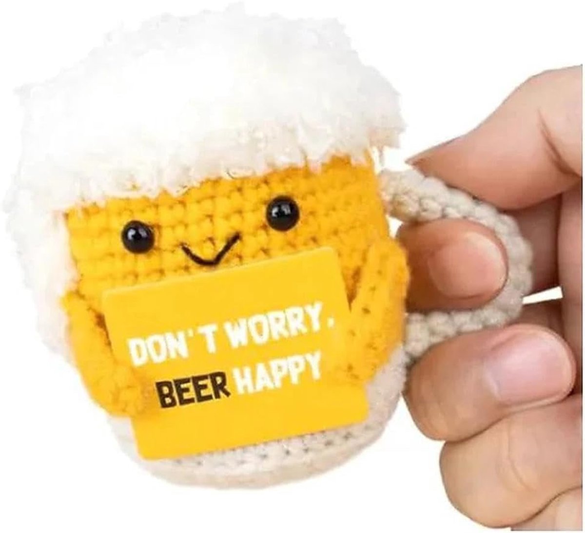 bierpul design, emotionele ondersteuning, zacht en schattig, compact, licht, positieve geschenken, pluisbestendig, kleurecht, gehaakte knuffeldieren voor de beste vriend