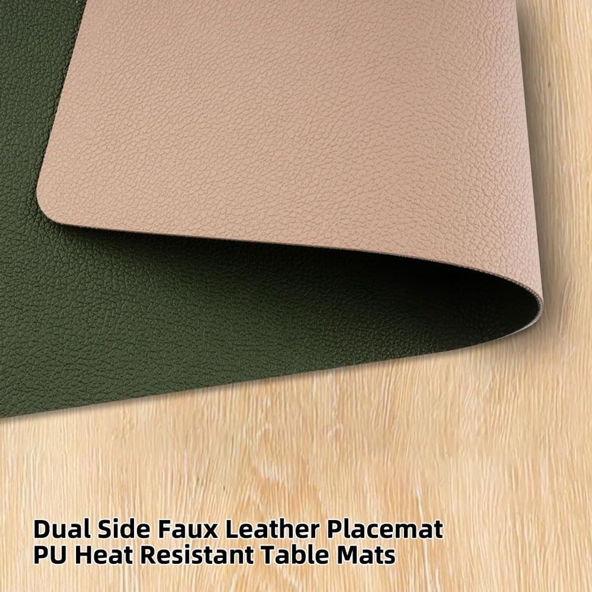 Omgoods - Set van 6 Leren Placemats en Coasters - Waterdicht en Wasbaar, Dubbelzijdig