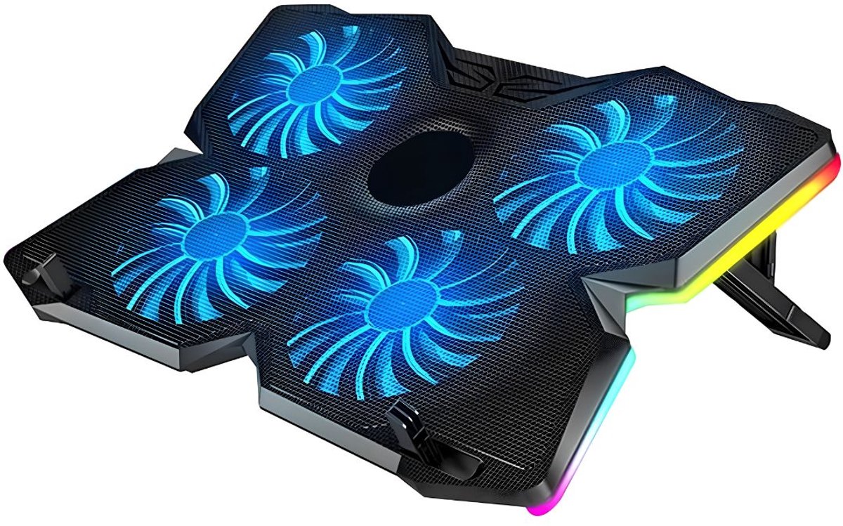 JCP® Laptop Cooler - Laptop Koeler - Laptop Cooler Verstelbaar - Blauw - 41cm x 29cm x 4cm