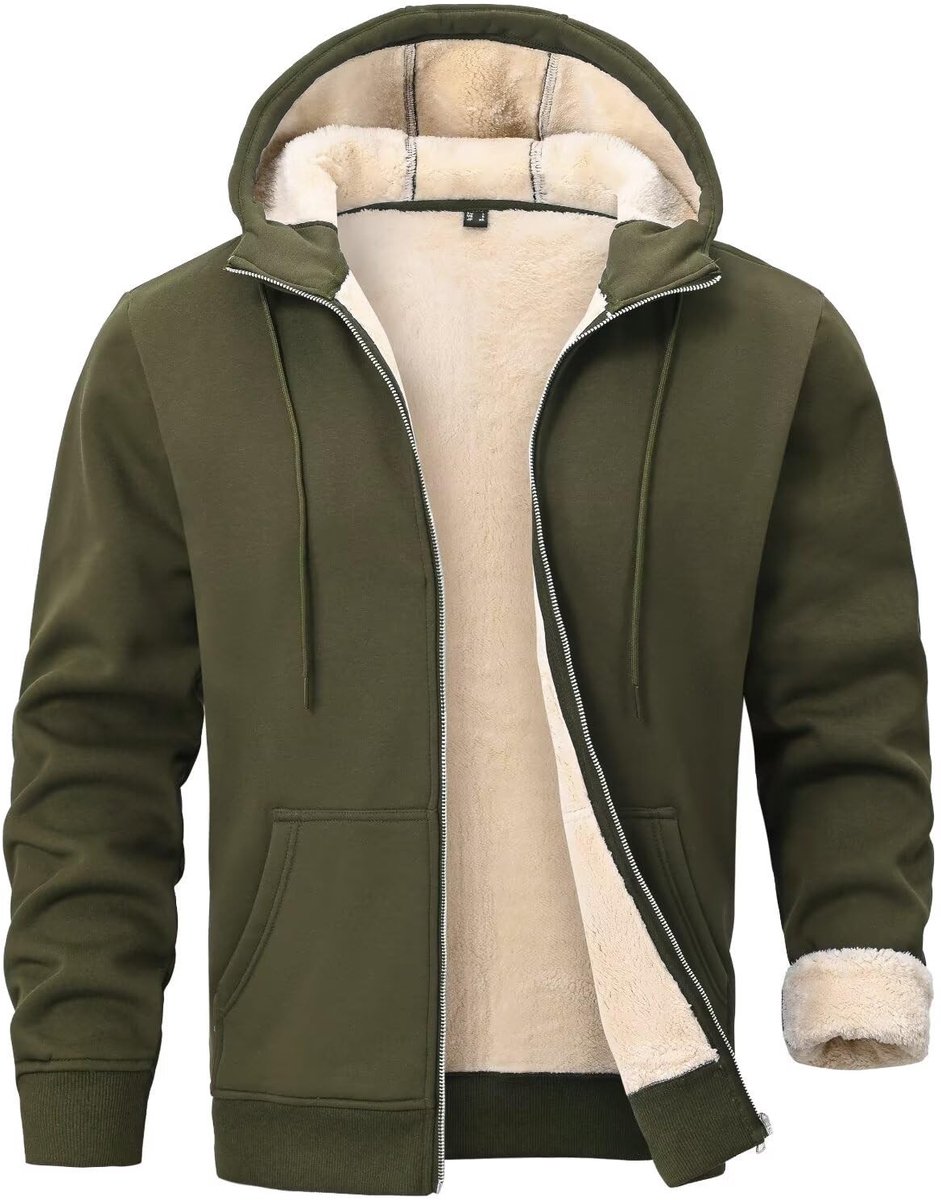 Omgoods - Fleece Hoodie voor Mannen - Winter Warm met Zakjes