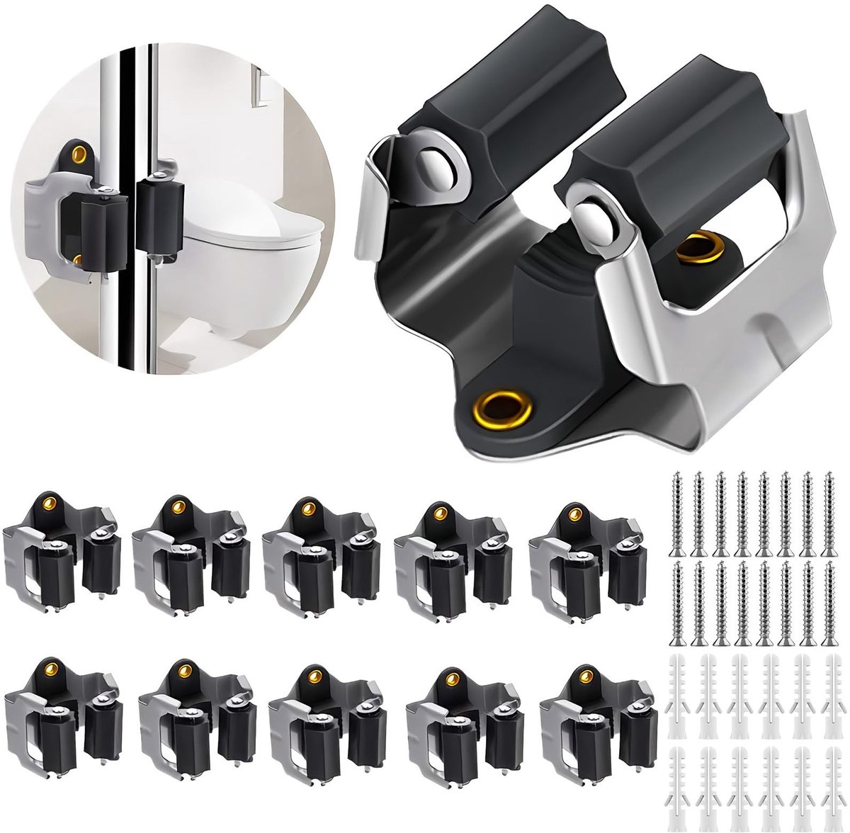 Omgoods - Broom Holder - Multifunctionele Hangen Systeem voor Tuingereedschap