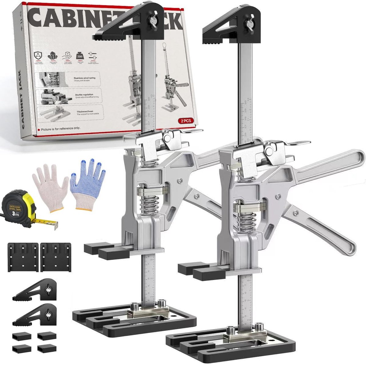 Omgoods - 2 Stuks Multifunctionele Arm Jack met Hoogteaanpassing voor Meubelinstallatie