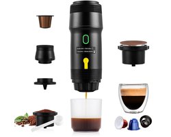 Omgoods - Draagbare Espresso Machine 20 Bar - 3-in-1 Koffiemaker voor Kamperen en Kantoor