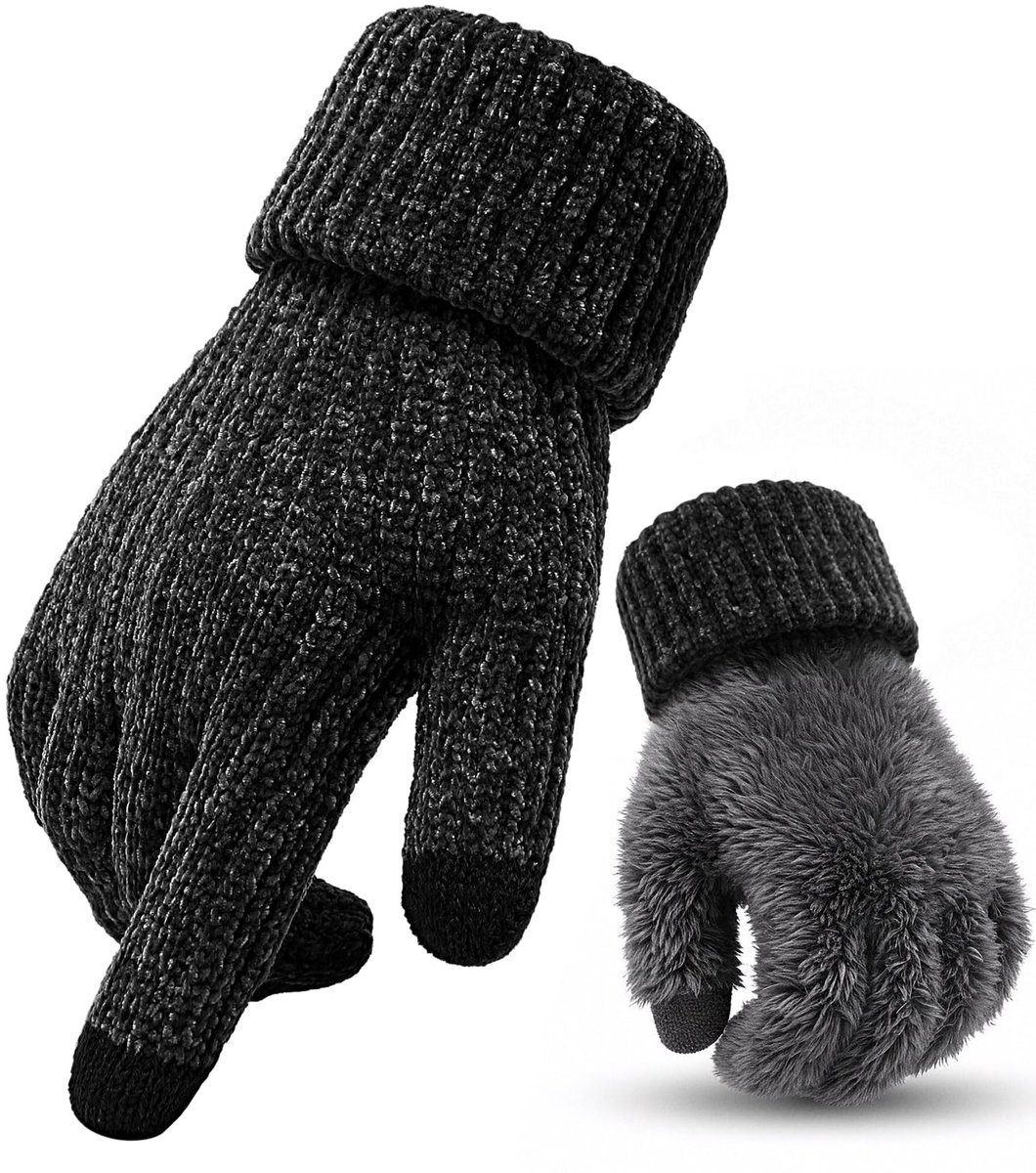 Omgoods - Dikke Gehaakte Winterhandschoenen met Touchscreen Functie