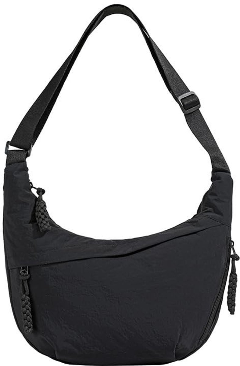 Omgoods - Crescent Nylon Schoudertas - Half Moon Hobo voor Reizen en Winkelen