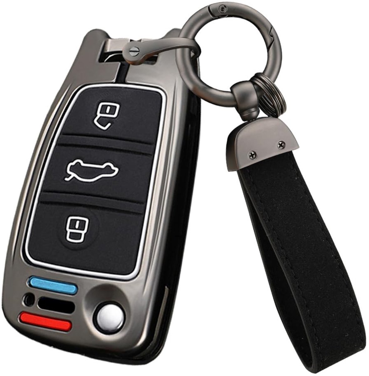 Omgoods - Flip Autosleutel Cover voor Audi - Zwart