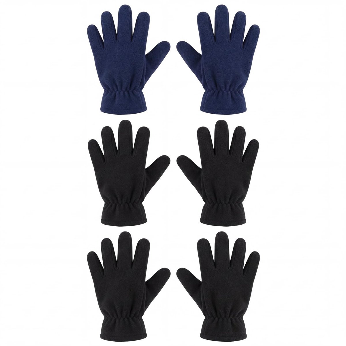 Omgoods - 3 Paar Kinder Fleece Handschoenen - Warme Winterhandschoenen voor Buiten