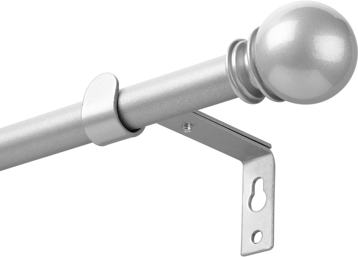 Omgoods - Verstelbare Gordijnroede 67-187 cm met Decoratieve Eindstukken