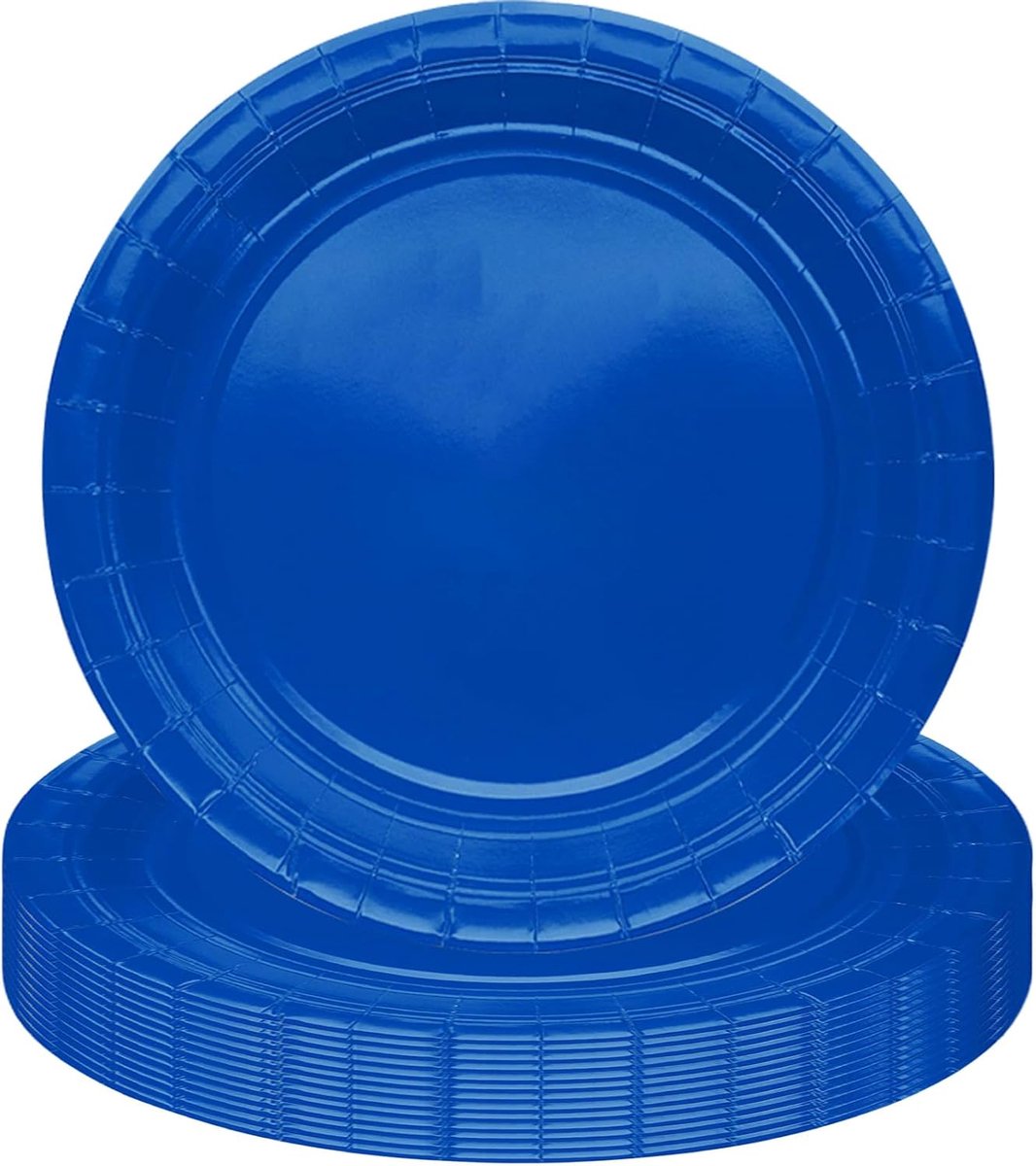 16P Feestborden, Blauwe Papieren Bord, 23cm/9inch Verjaardagsbord voor Volwassenen Kinderen, Effen Kleur Tafeldecoraties voor Verjaardag, Bruiloft, Picknick, Feestartikelen voor 16 Gasten
