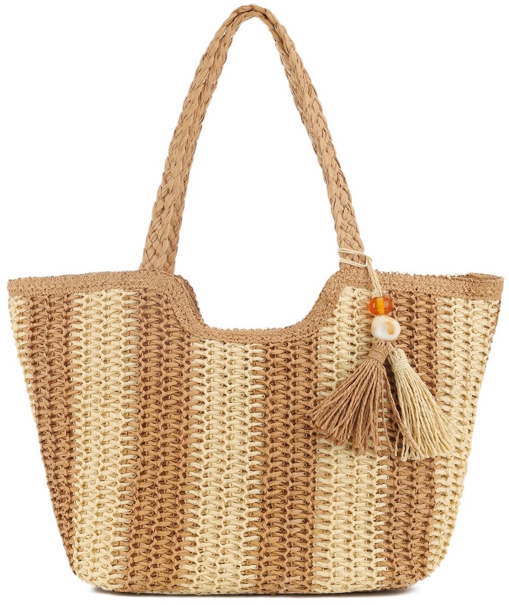 Omgoods - Handgemaakte Stro Schoudertas - Vrouwen Casual Zomer Strandtas