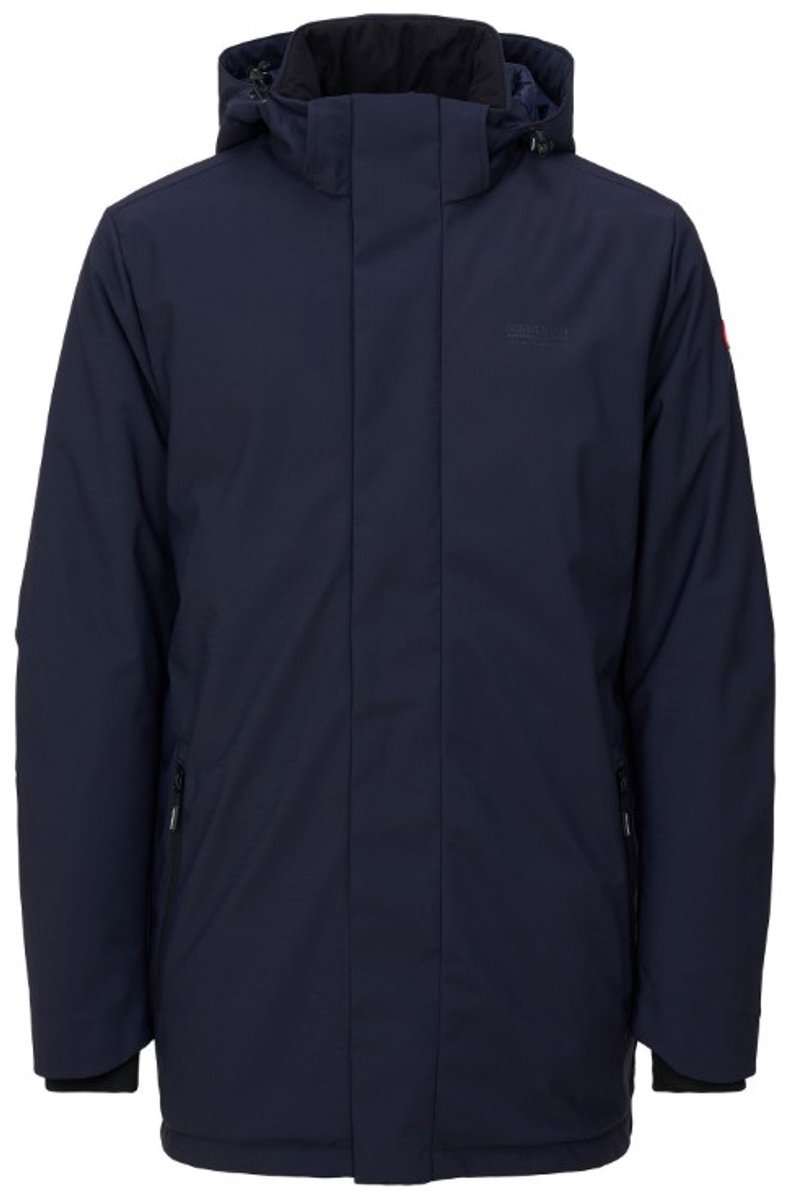 Jas Hilbert lange winterjas heren Nordberg Blauw