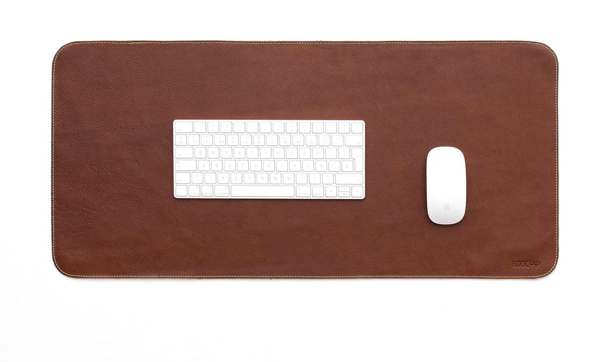 Omgoods - Lederen Desk Pad XXL - Bruine Muismat van Echt Leer
