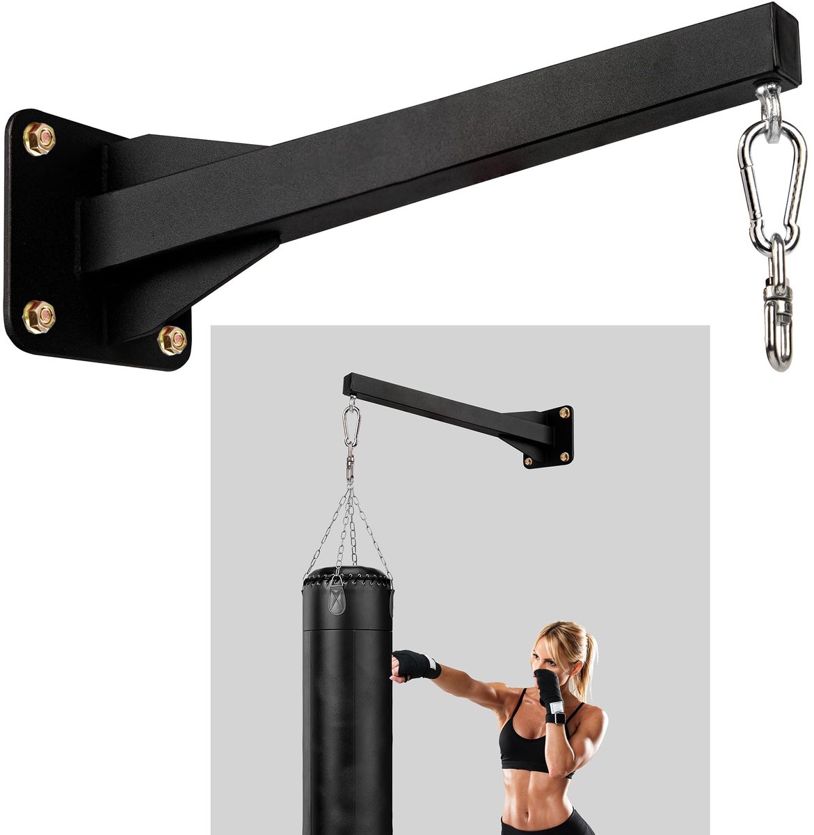 Omgoods - Heavy Duty Punching Bag Wandbeugel - Voor Thuis Gym en Training