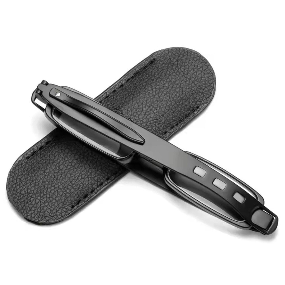 Omgoods - Compact Vouwleesbril voor Mannen en Vrouwen met Leer Etui