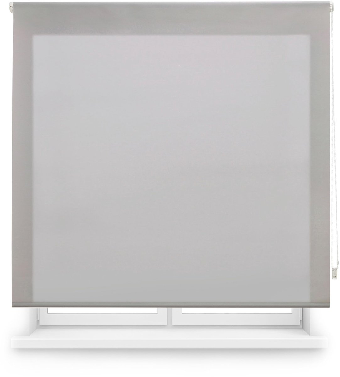 Omgoods - Op maat gemaakte Transparante Rolgordijn 70 x 250 cm - Grijs