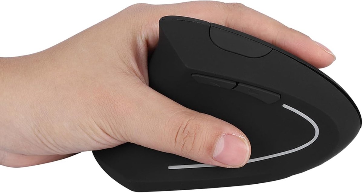 ergonomische muis, 2.4G verticale draadloze muis, optische muizen met USB-ontvanger, ontworpen voor linkshandigen, geschikt voor laptops, pc's, laptops, computers, voor MacBooks