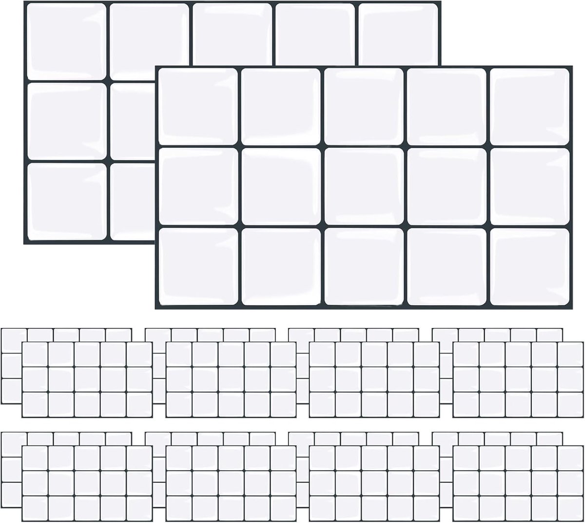 Tegelstickers, keukenachterwand, zelfklevend, voor keuken en