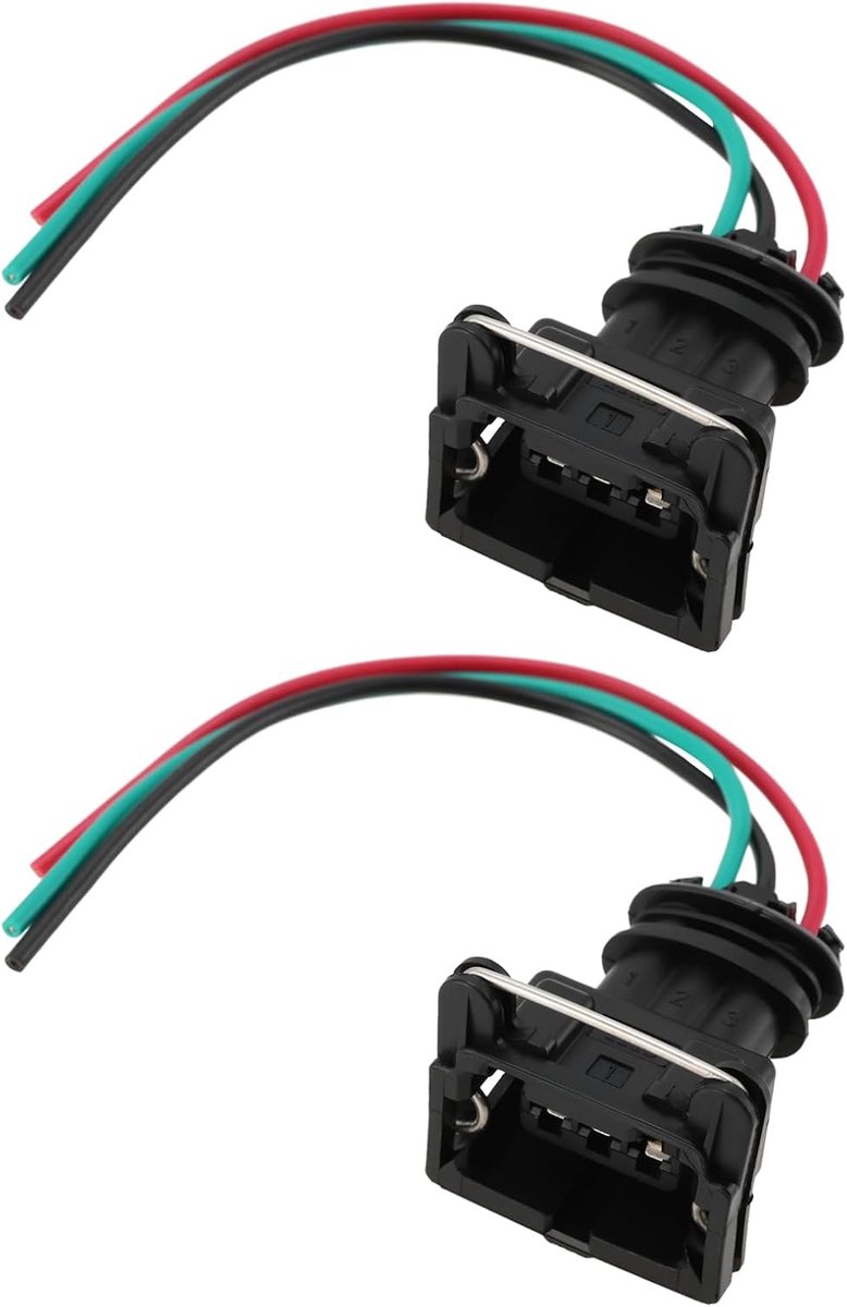 Lord of the Tools 2 stuks 3-pin voorbedraad JPT Junior Power Timer Connector Vervangingsonderdeel 282191-1 Compatibel met AMP TYCO Kabellengte 12 cm