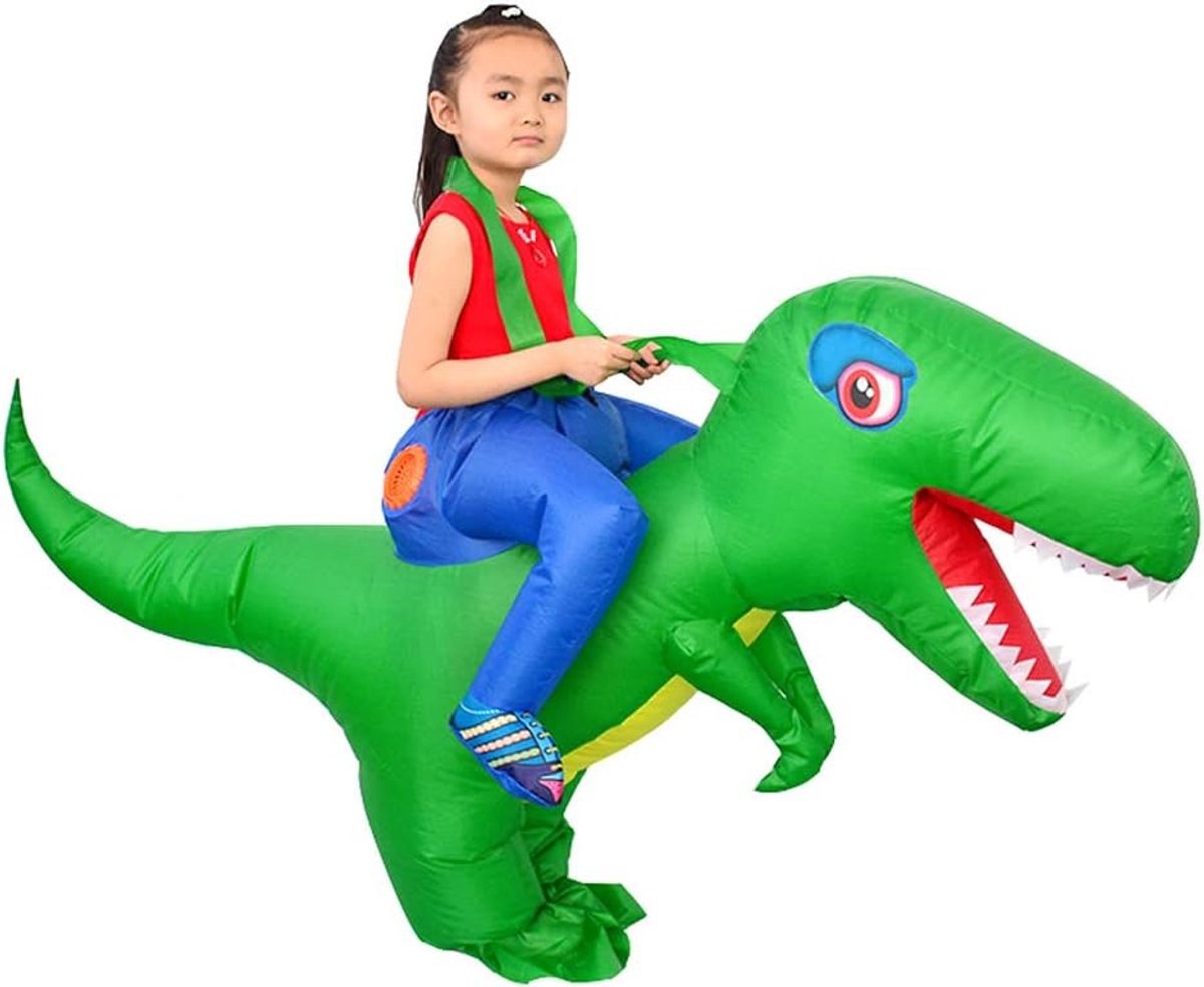 Reusachtig skelet opblaasbaar dinosauruskostuum voor kinderen T-Rex