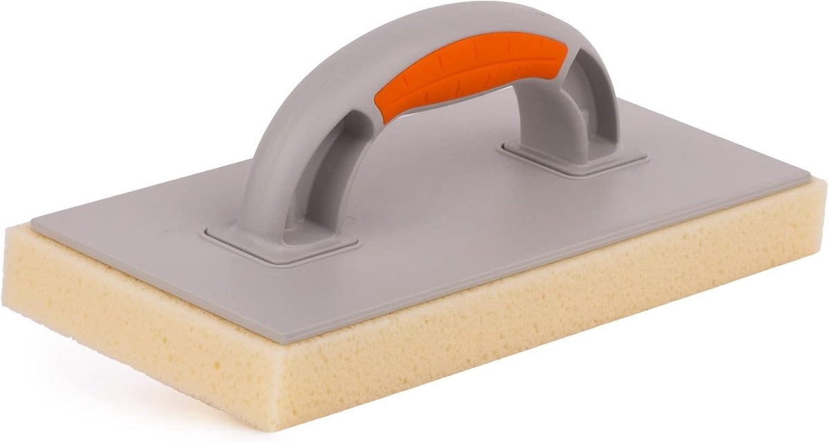 tegelwasbord met 30 mm hydrospons-beleg - Gerastraald - 280 x 140 mm - PU-schuurplank met hydro-sponsbeleg - tegelwasspons - voegenspons - Zuigkrachtig - Gemaakt in EU